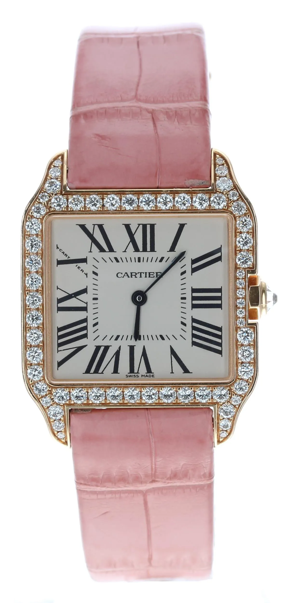 Cartier Santos 2788 31mm Yellow gold Silver