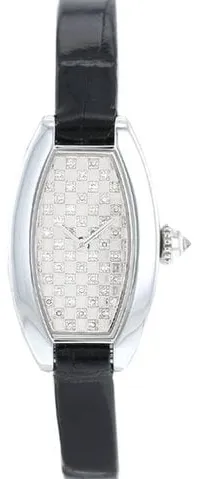 Cartier Tonneau 2545 White gold Silver