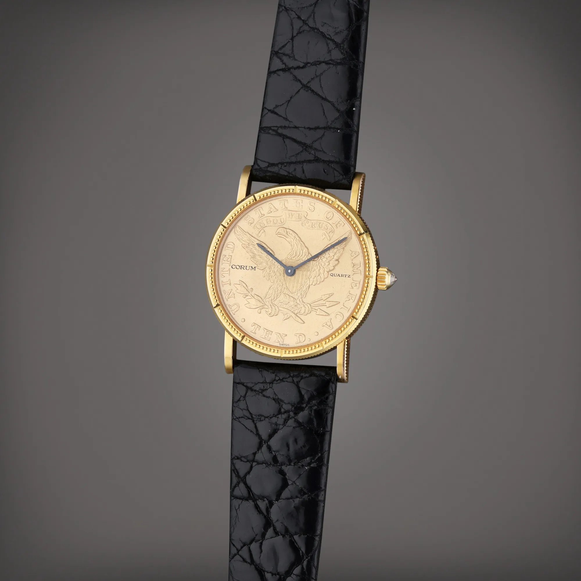 Corum Coin Watch 30mm Yellow gold Champagne