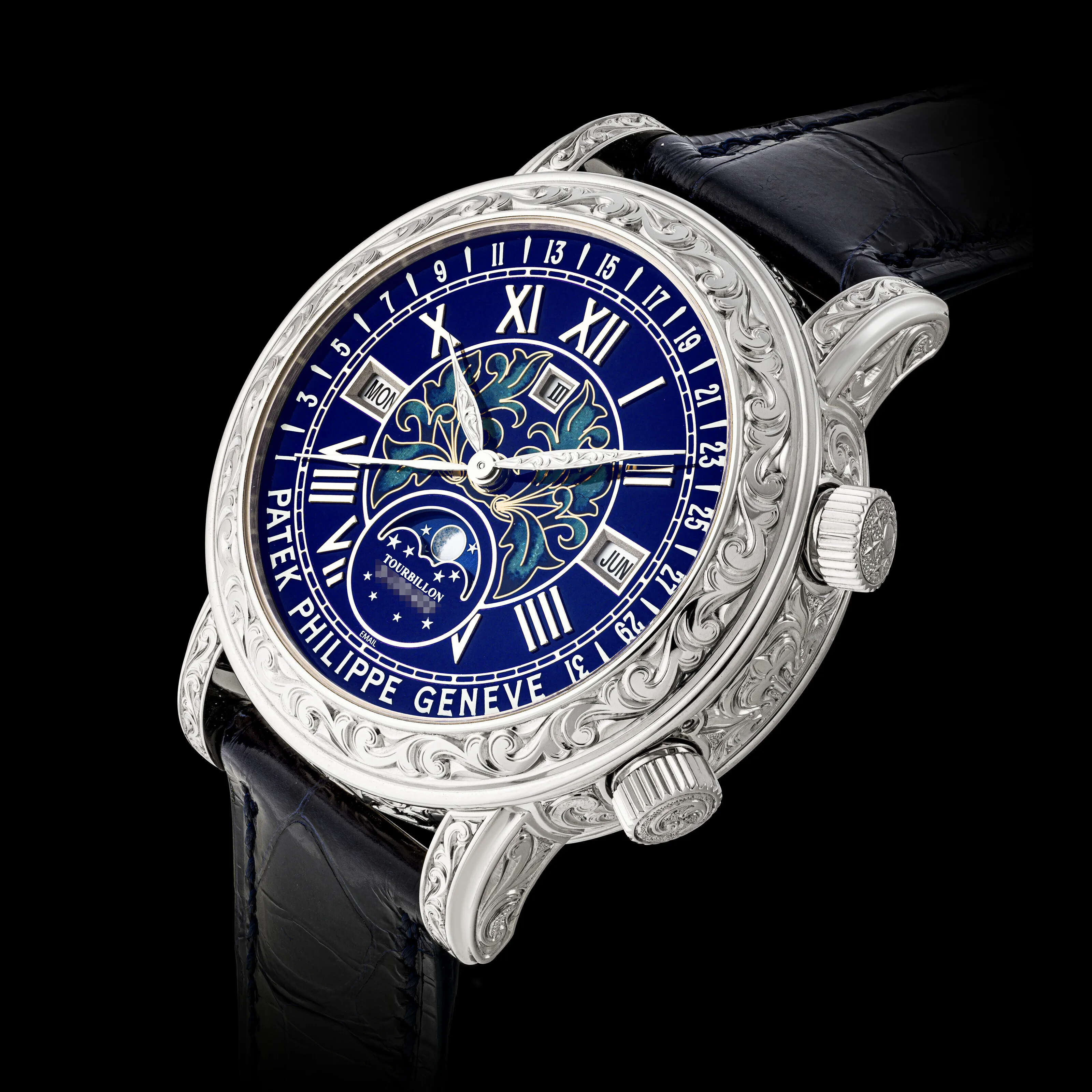 Patek Philippe Sky Moon Tourbillon 6002G 44mm White gold Blue 3