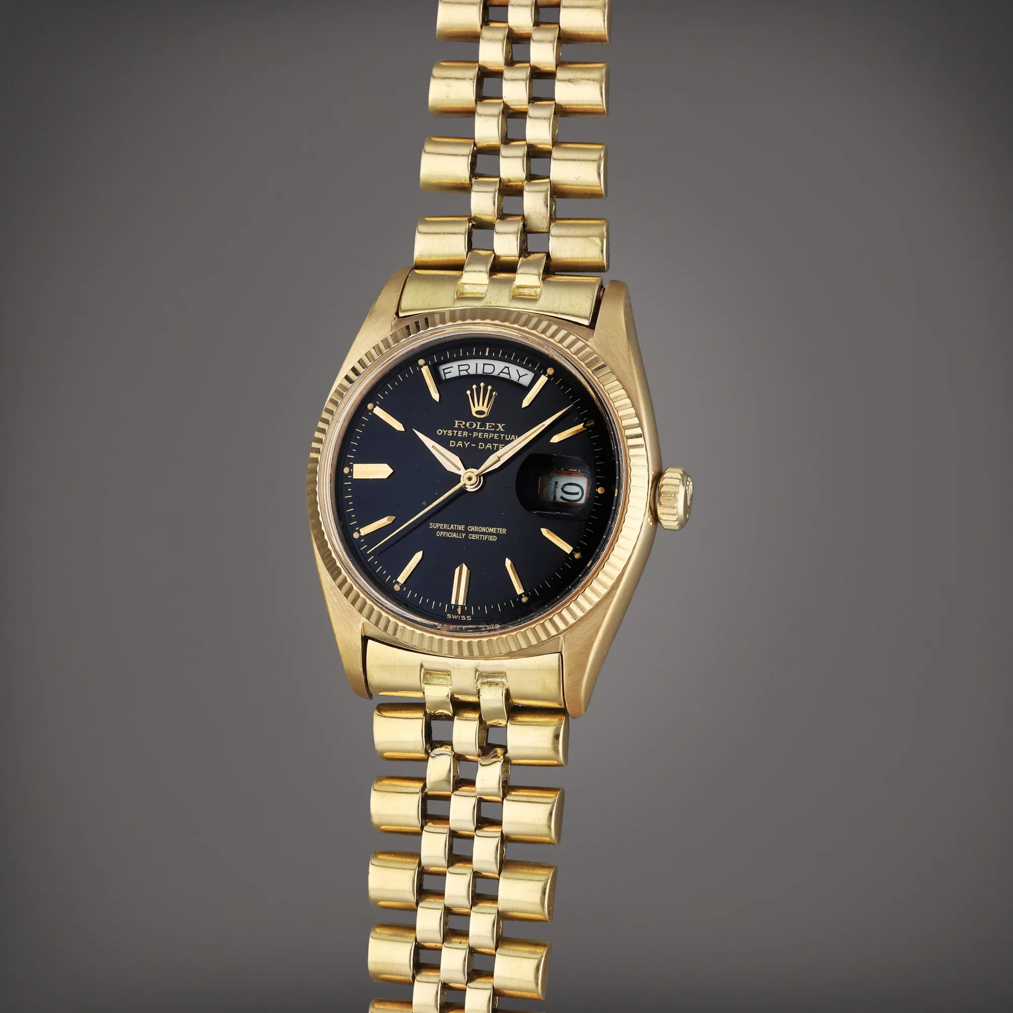 Rolex Day-Date 6611 36mm Yellow gold Black