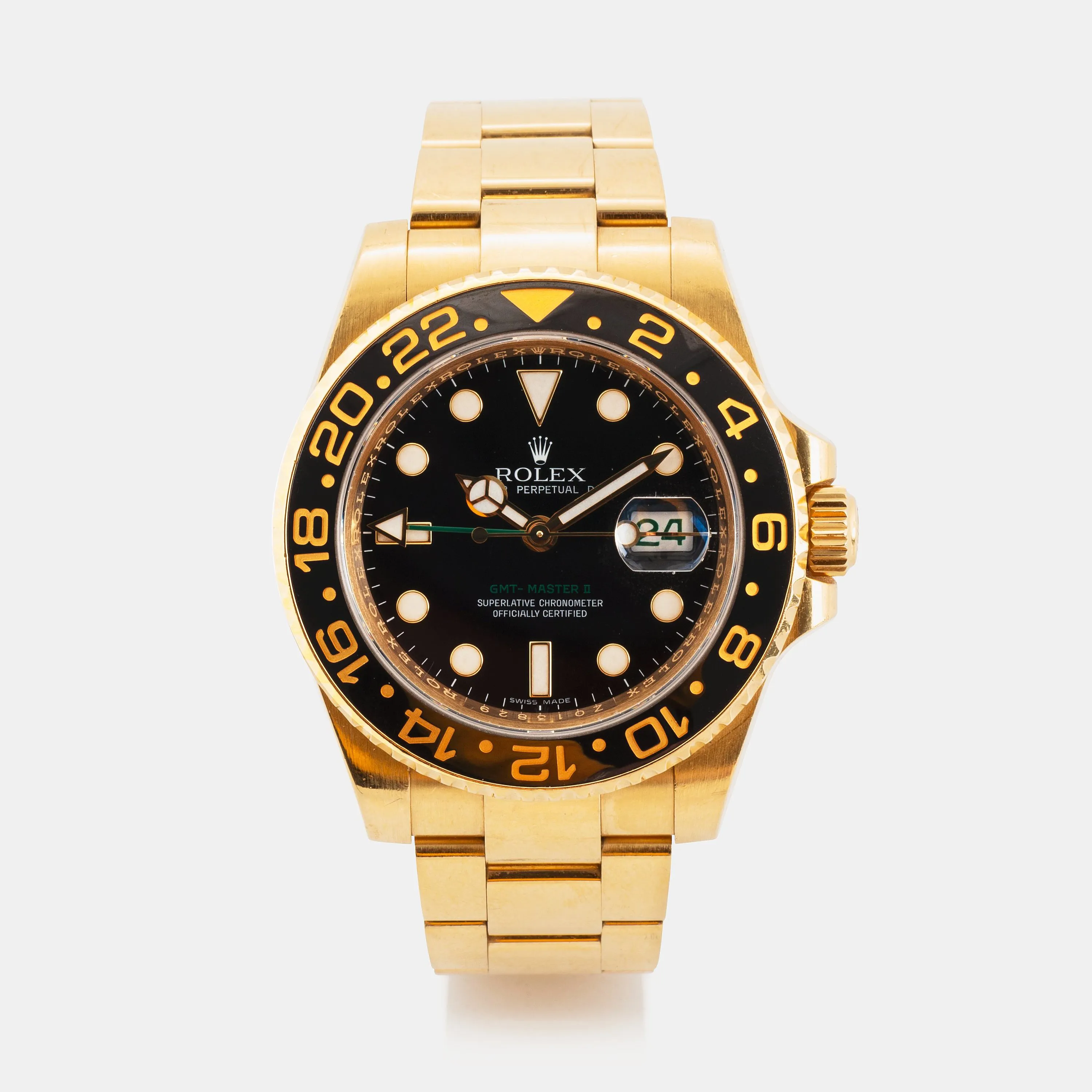 Rolex GMT-Master II 116718LN 40mm Yellow gold Black