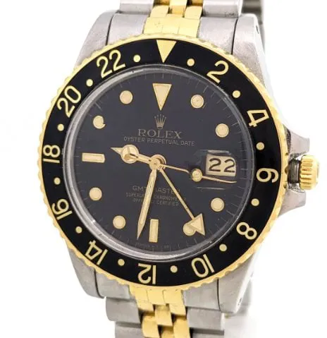 Rolex GMT-Master 16753 40mm Yellow gold and Stainless steel Black