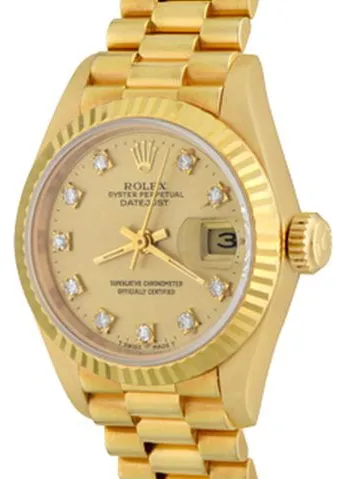 Rolex Lady-Datejust 69178 26mm Yellow gold Champagne