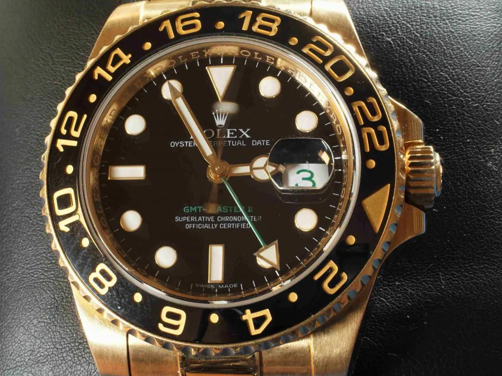 Rolex GMT-Master II 116718LN 40mm Yellow gold Black 2