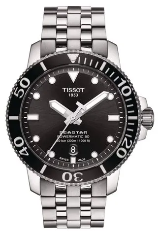 Tissot Seastar 1000 T120.407.11.051.00 43mm Stainless steel Black