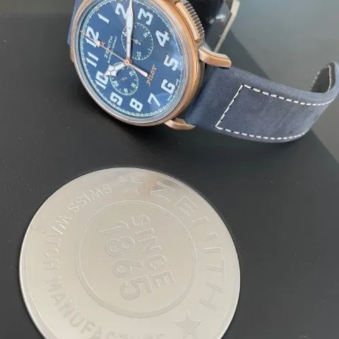 Zenith Pilot 29.2430.4069/57.C808 45mm Bronze Blue