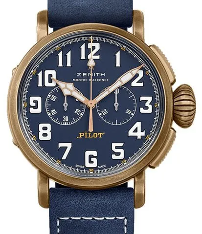 Zenith Pilot 29.2430.4069/57.C808 45mm Bronze Blue