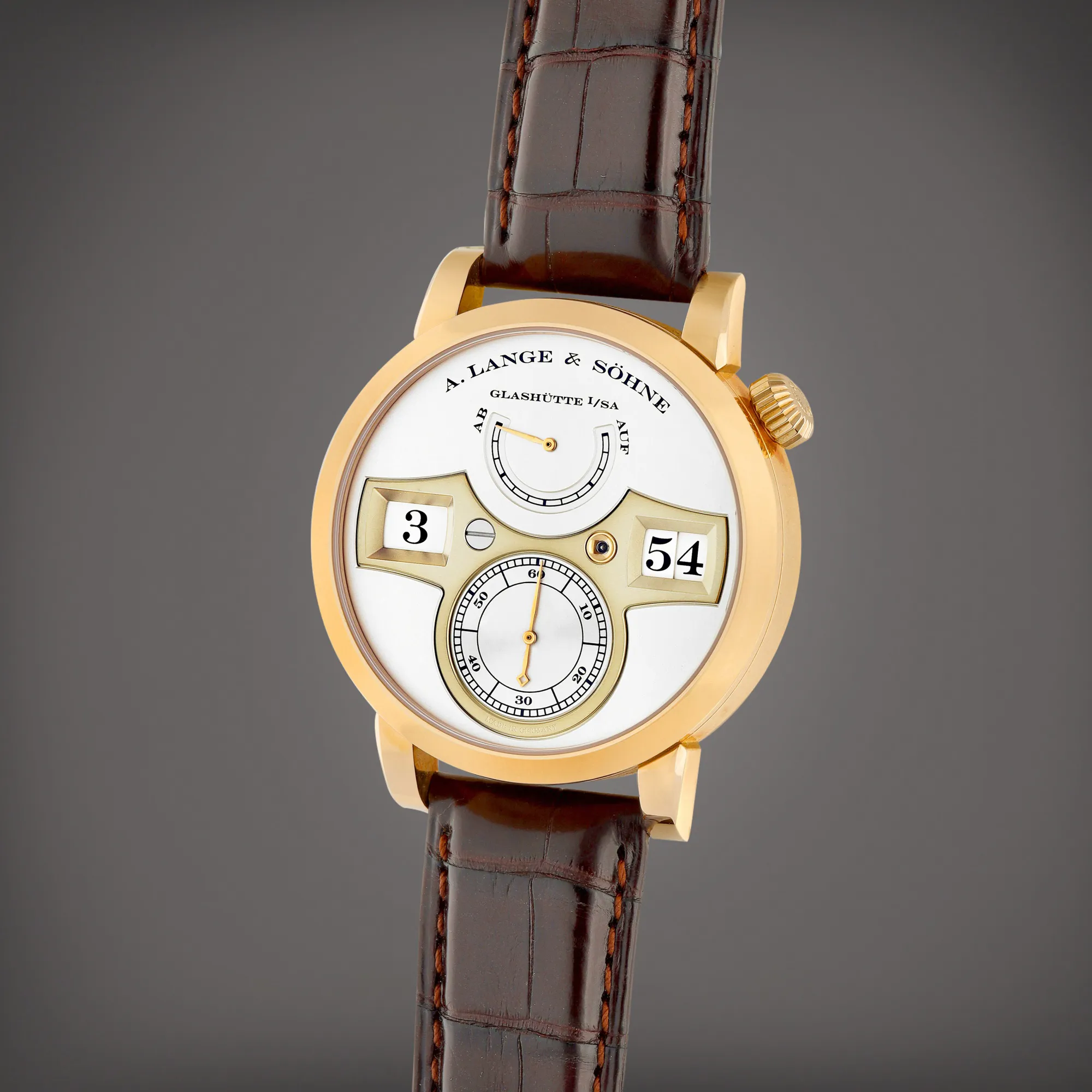 A. Lange & Söhne Zeitwerk 140.032 42mm Rose gold Silver 1