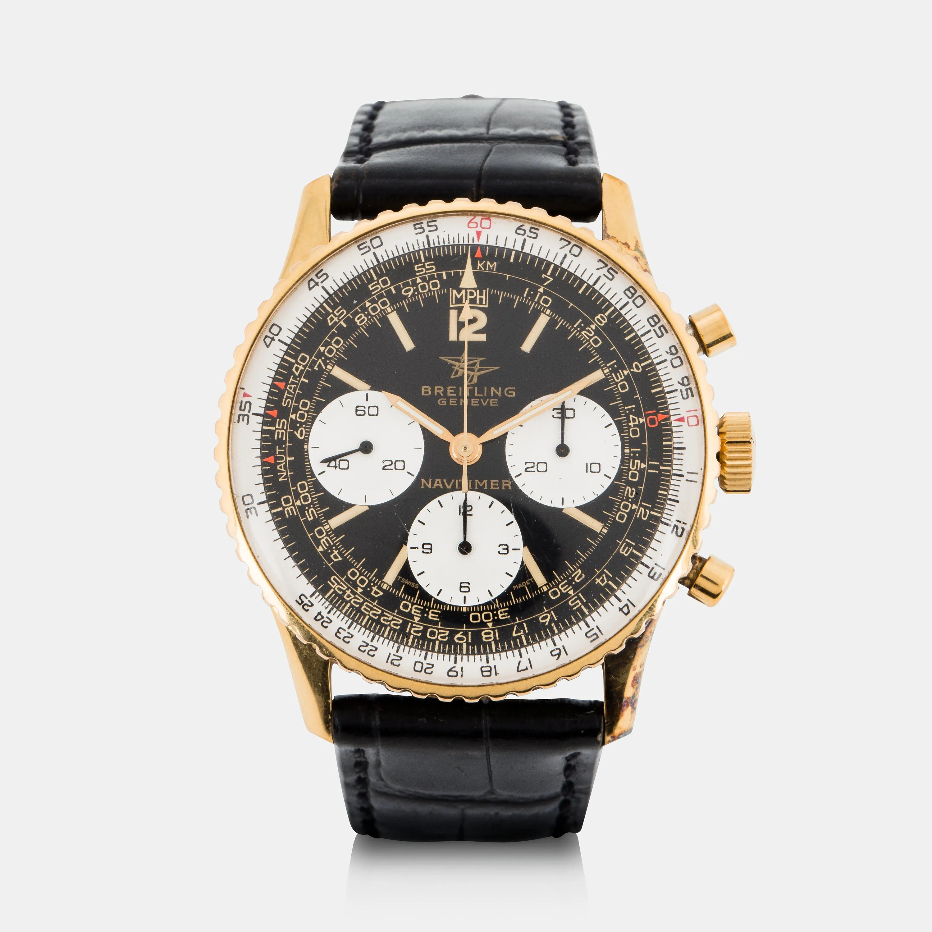 Breitling Navitimer 806 41mm Stainless steel and gold-plated Black