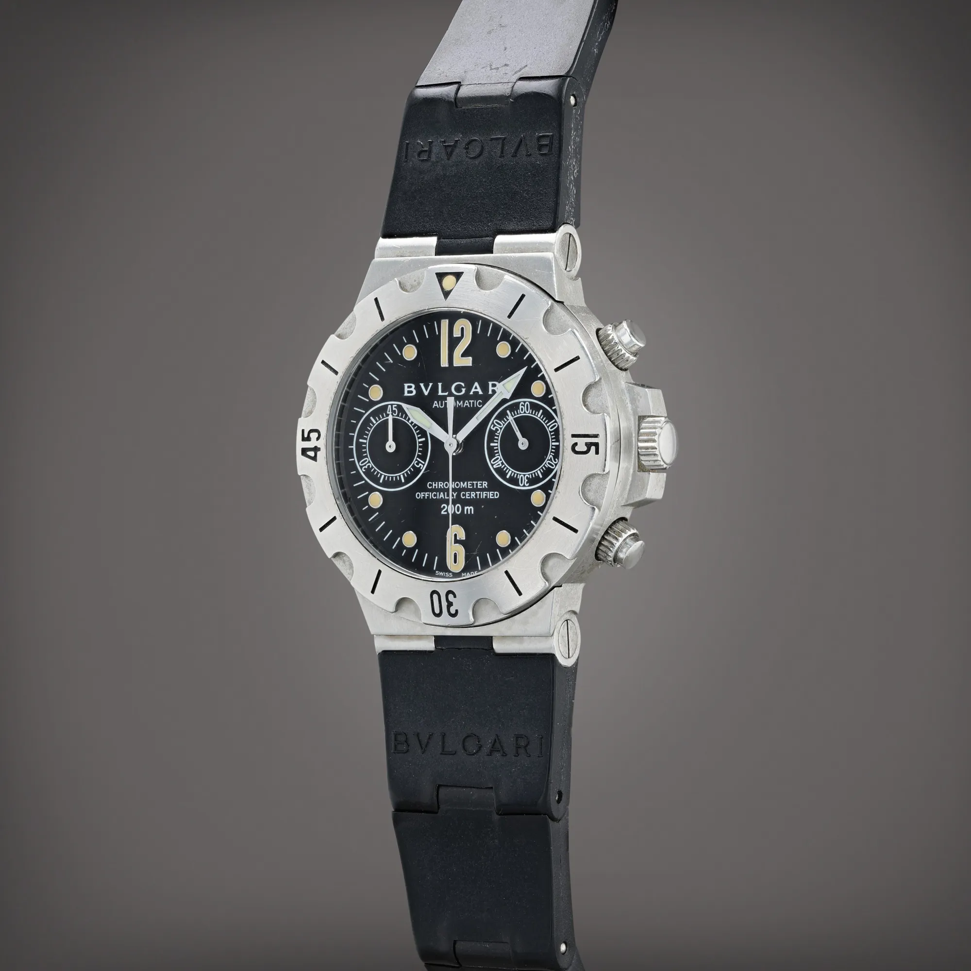 Bulgari Bulgari SCB38S 39mm Stainless steel Black 1