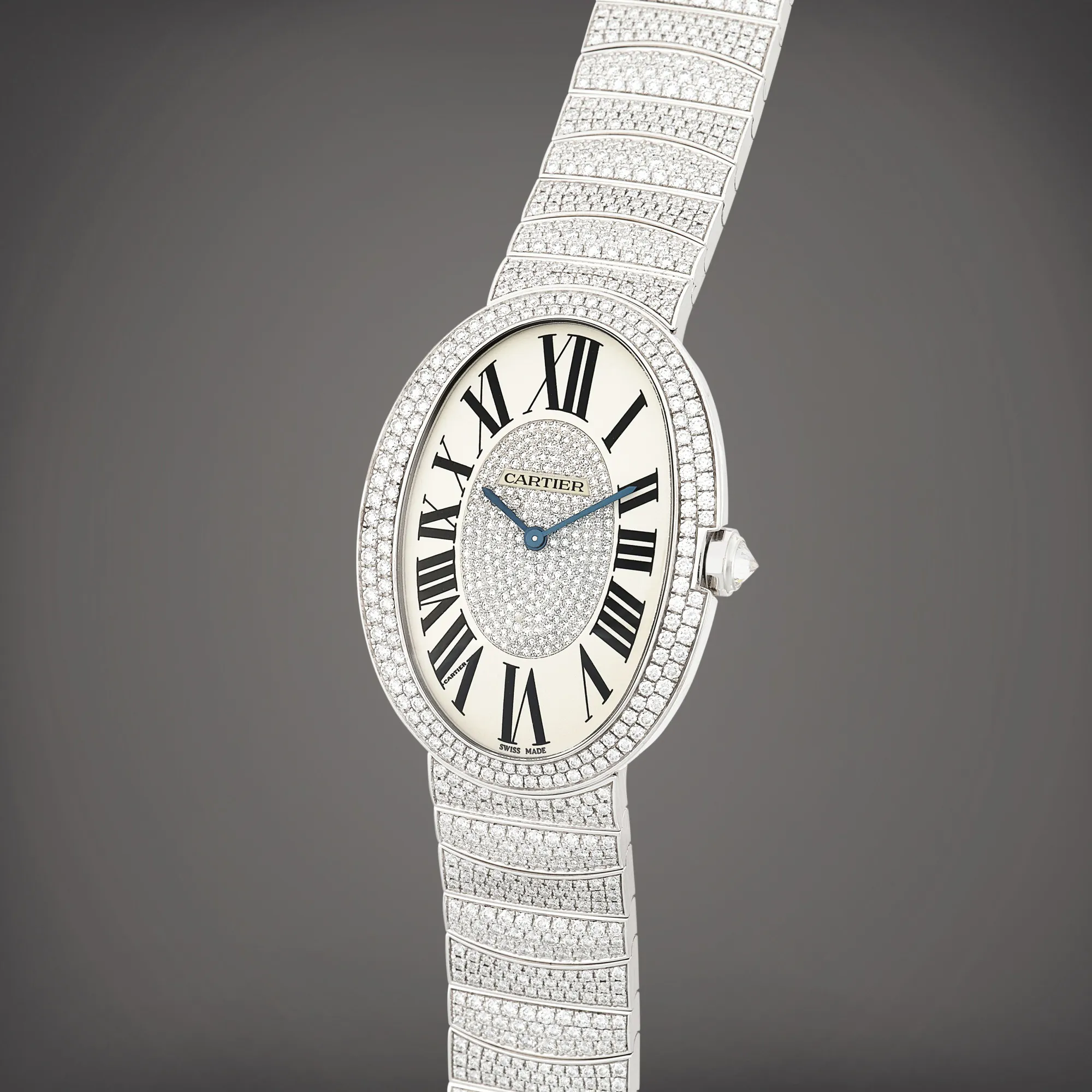 Cartier Baignoire 3032 32mm White gold Silver 1