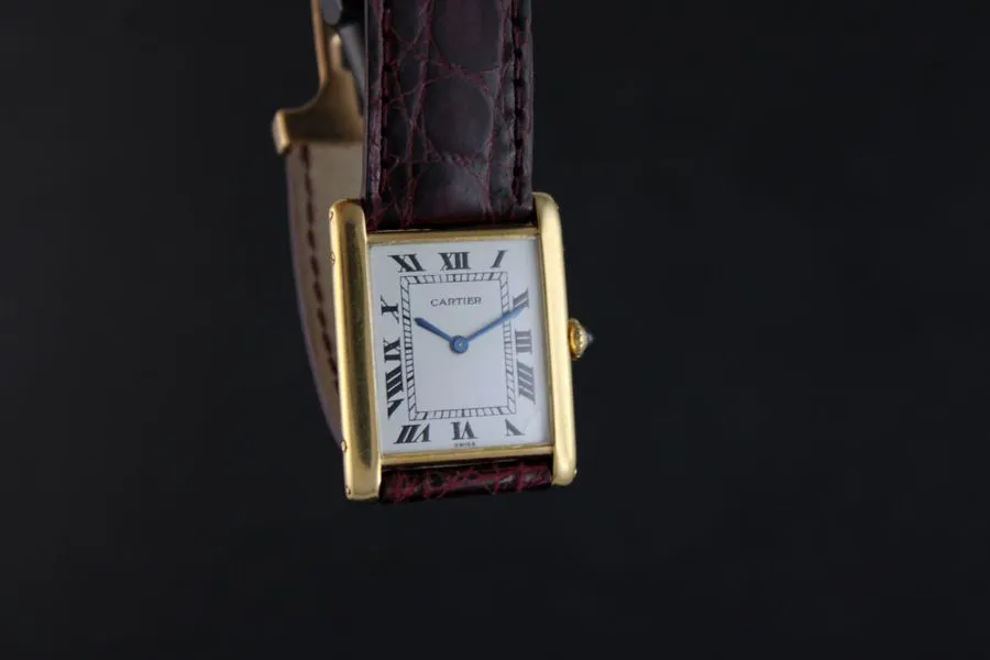 Cartier Tank 9606 24mm Yellow gold White