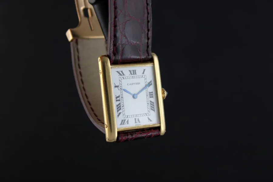 Cartier Tank 9606 24mm Yellow gold White 1