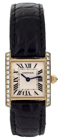 Cartier Tank 2385 20mm Yellow gold White