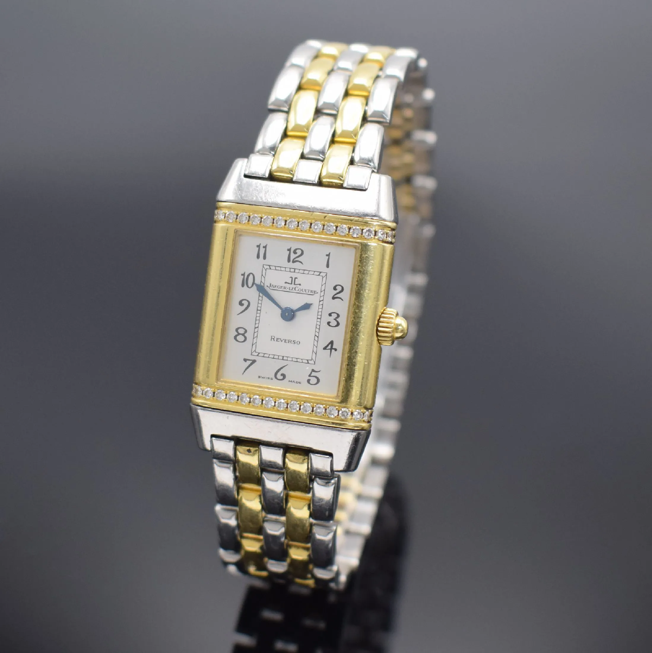 Jaeger-LeCoultre Reverso 265.5.08 33mm Yellow gold and Stainless steel Silver