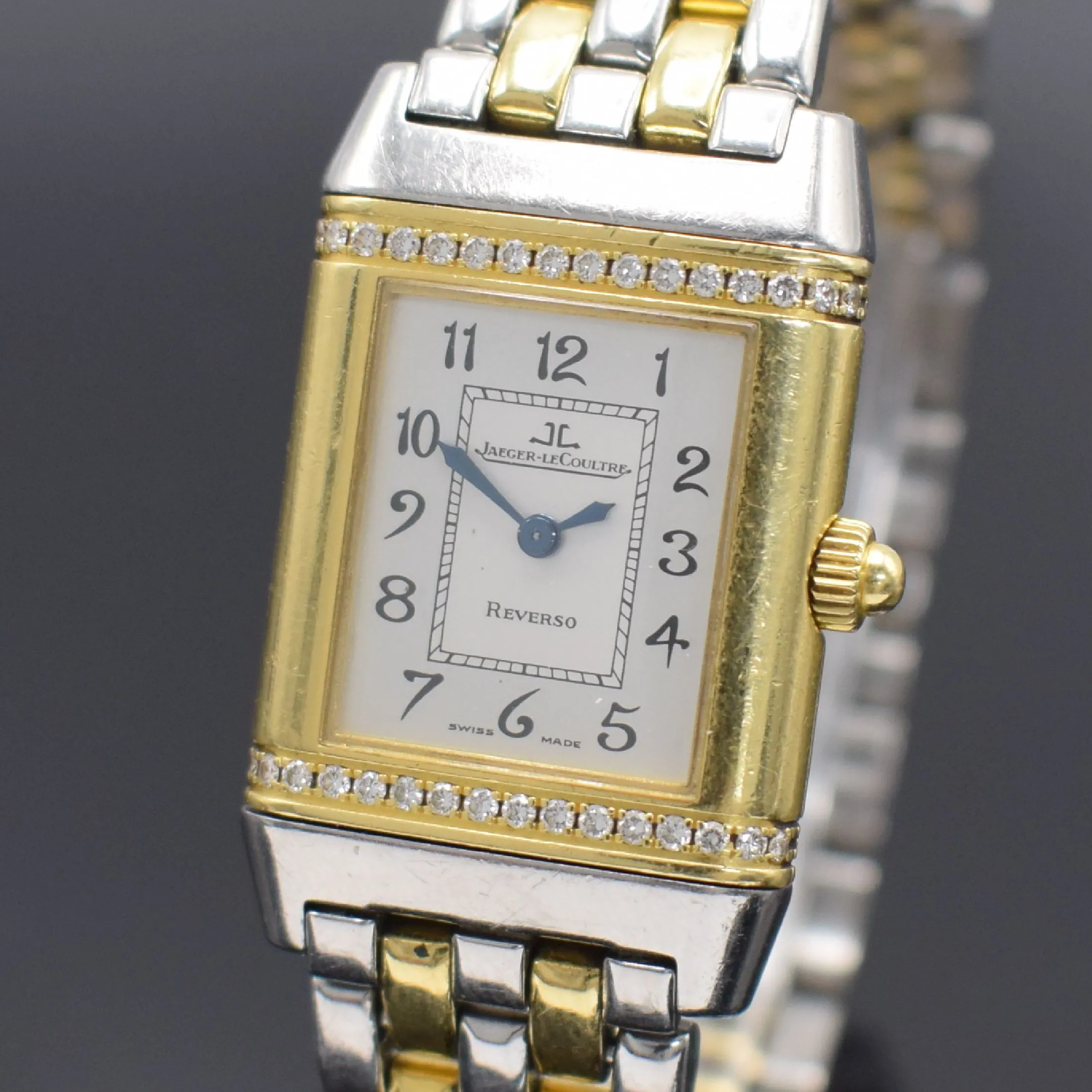 Jaeger-LeCoultre Reverso 265.5.08 33mm Yellow gold and Stainless steel Silver 1