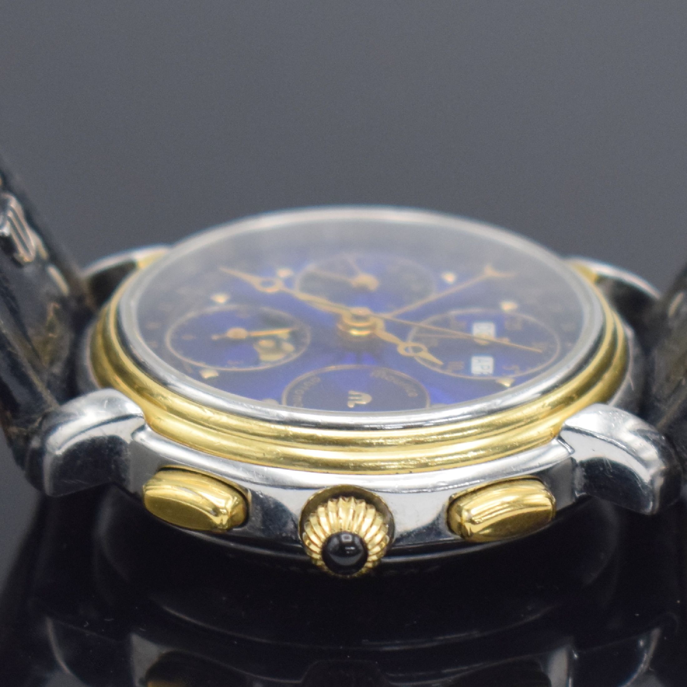 Maurice Lacroix 66412 Yellow gold and Stainless steel Blue