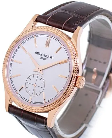 Patek Philippe Calatrava 6119R-001 39mm Rose gold Silver