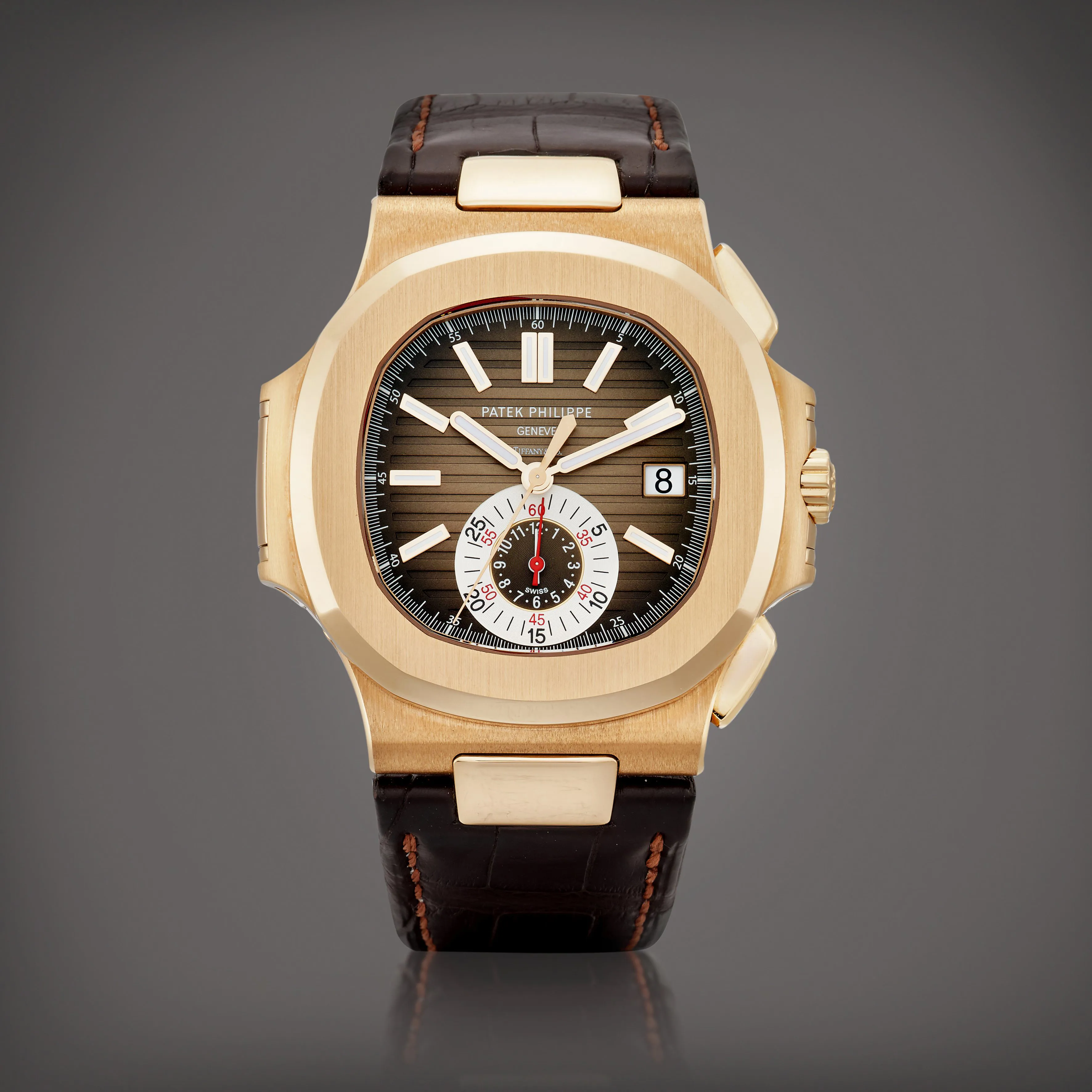 Patek Philippe Nautilus 5980 40.5mm Rose gold Brown