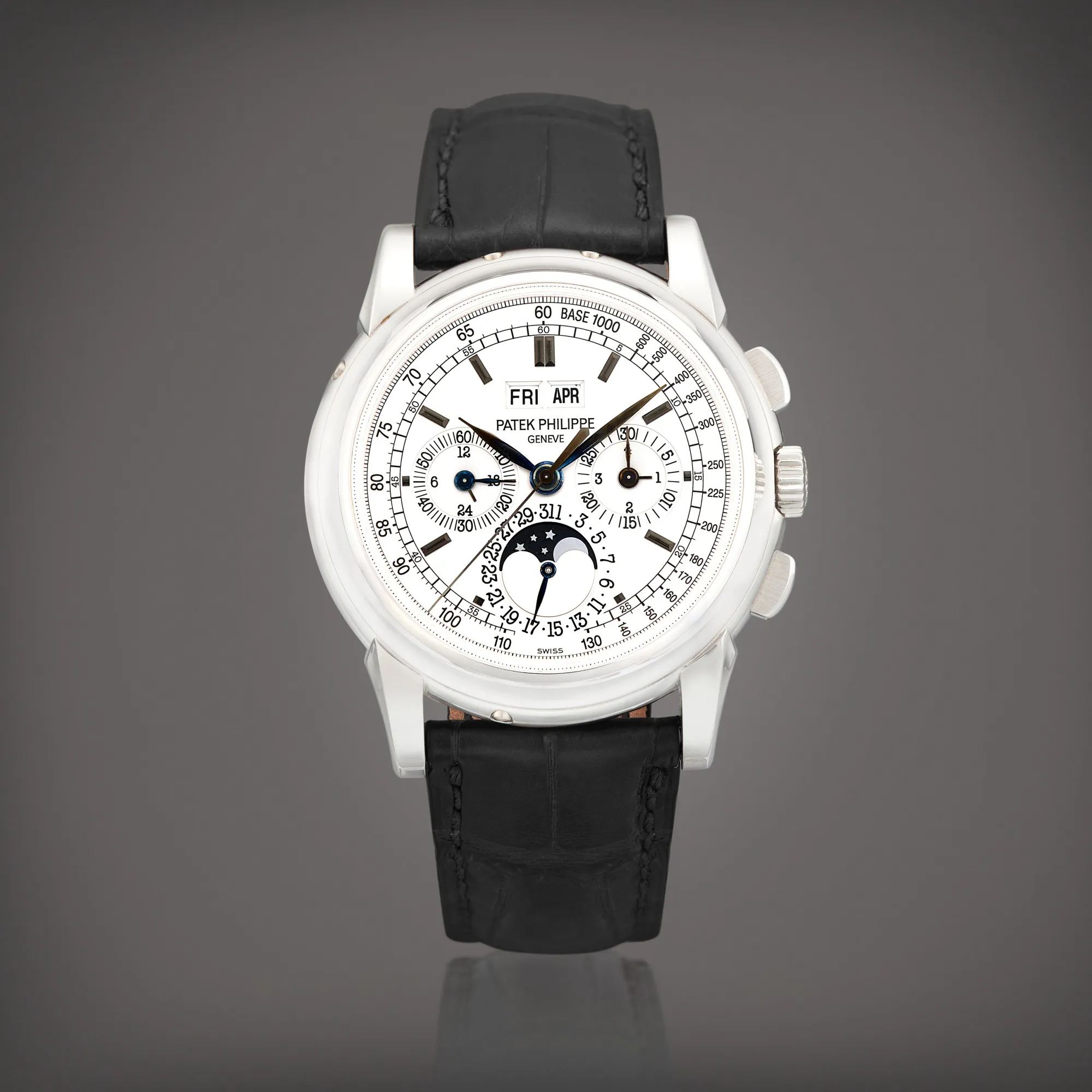 Patek Philippe Perpetual Calendar Chronograph 5970 40mm White gold Silver