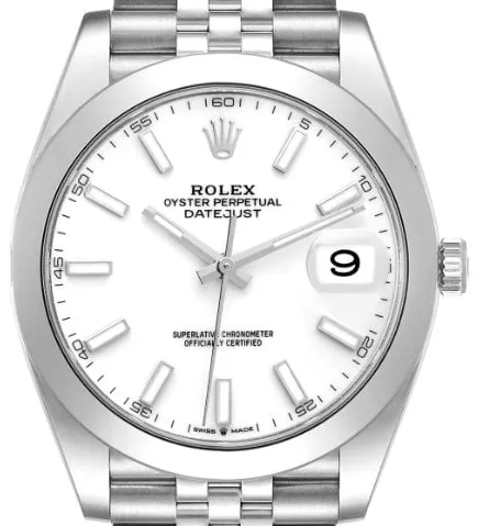 Rolex Datejust 41 126300 41mm Stainless steel White