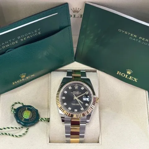 Rolex Datejust 41 126333 41mm Yellow gold and Stainless steel Black