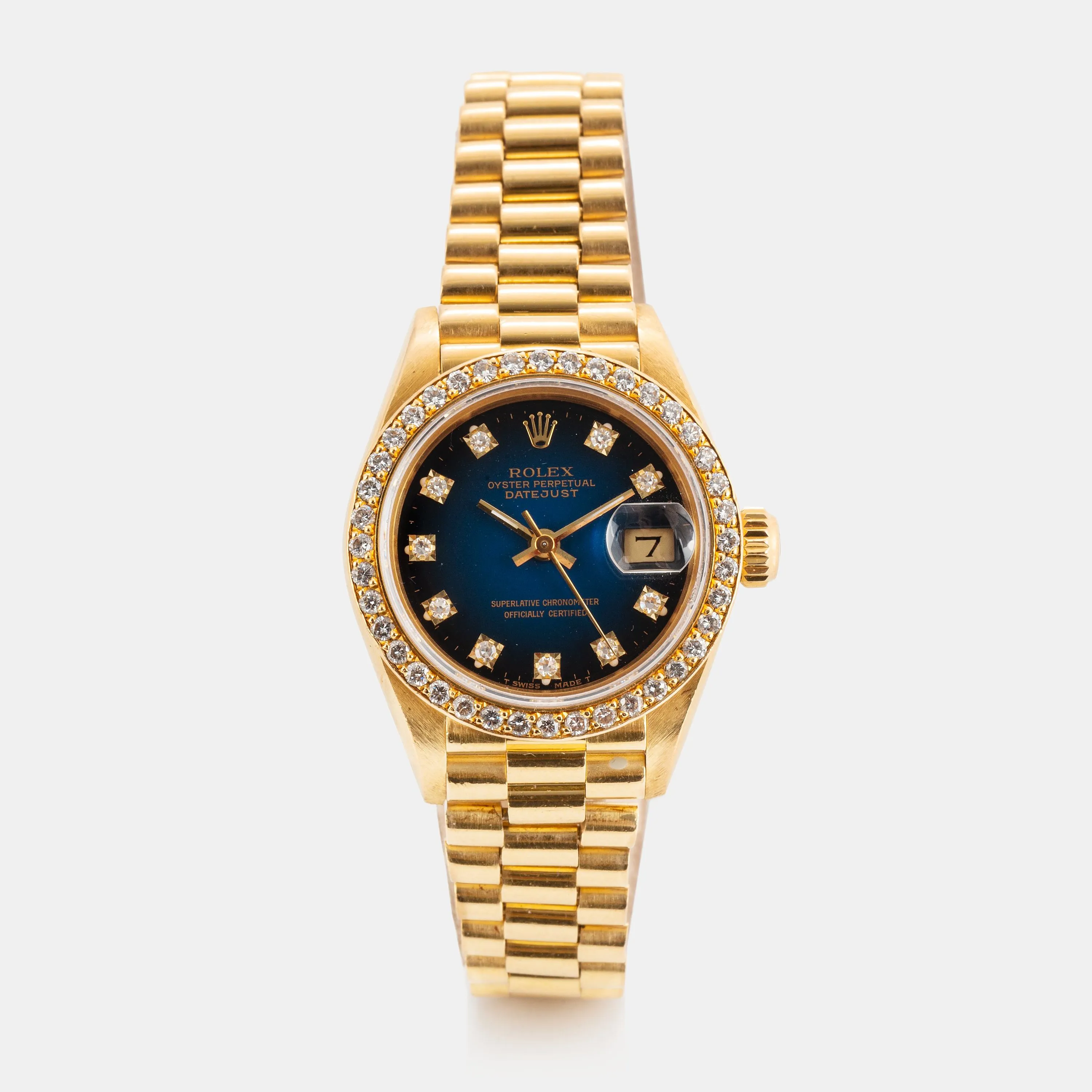 Rolex Lady-Datejust 69138 26mm Yellow gold Blue