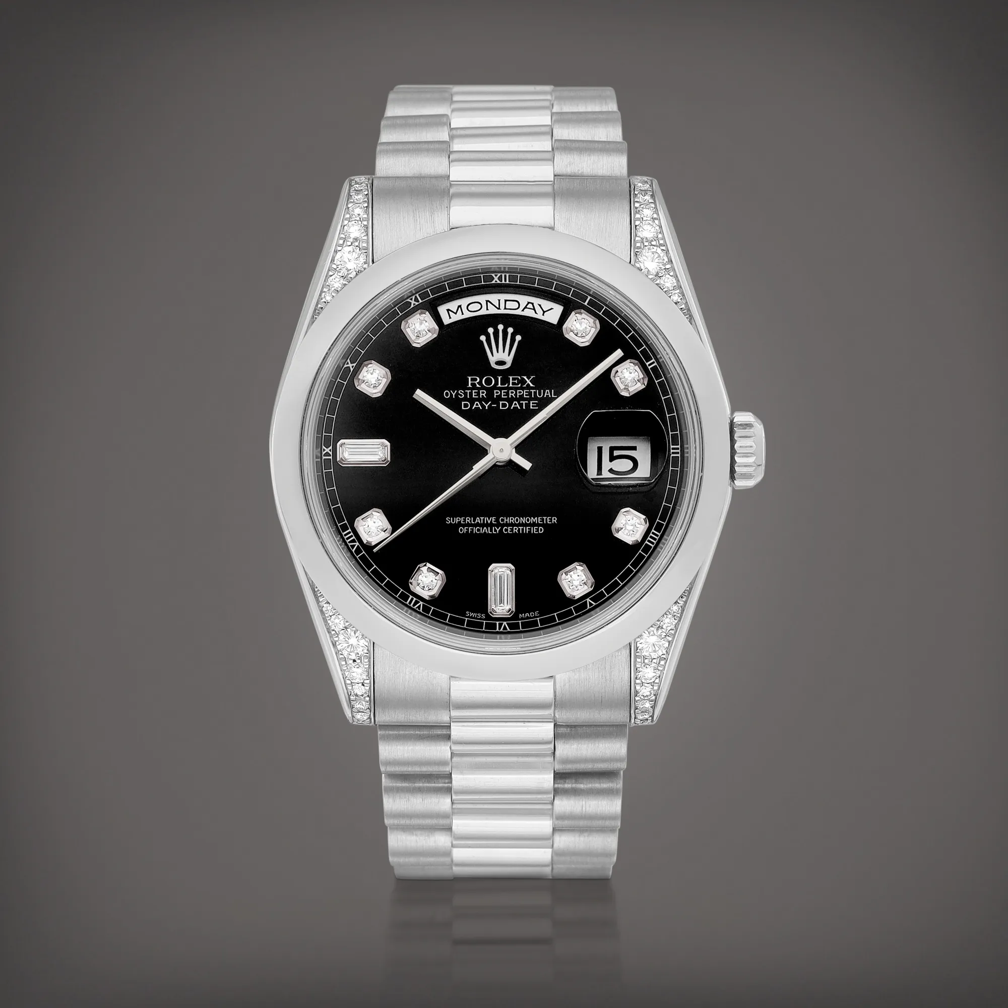 Rolex Day-Date 36 118296 36mm Platinum Black