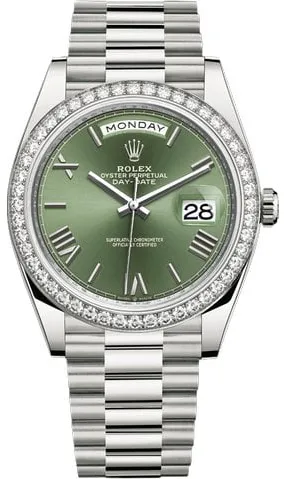 Rolex Day-Date 40 228349RBR 40mm White gold Green