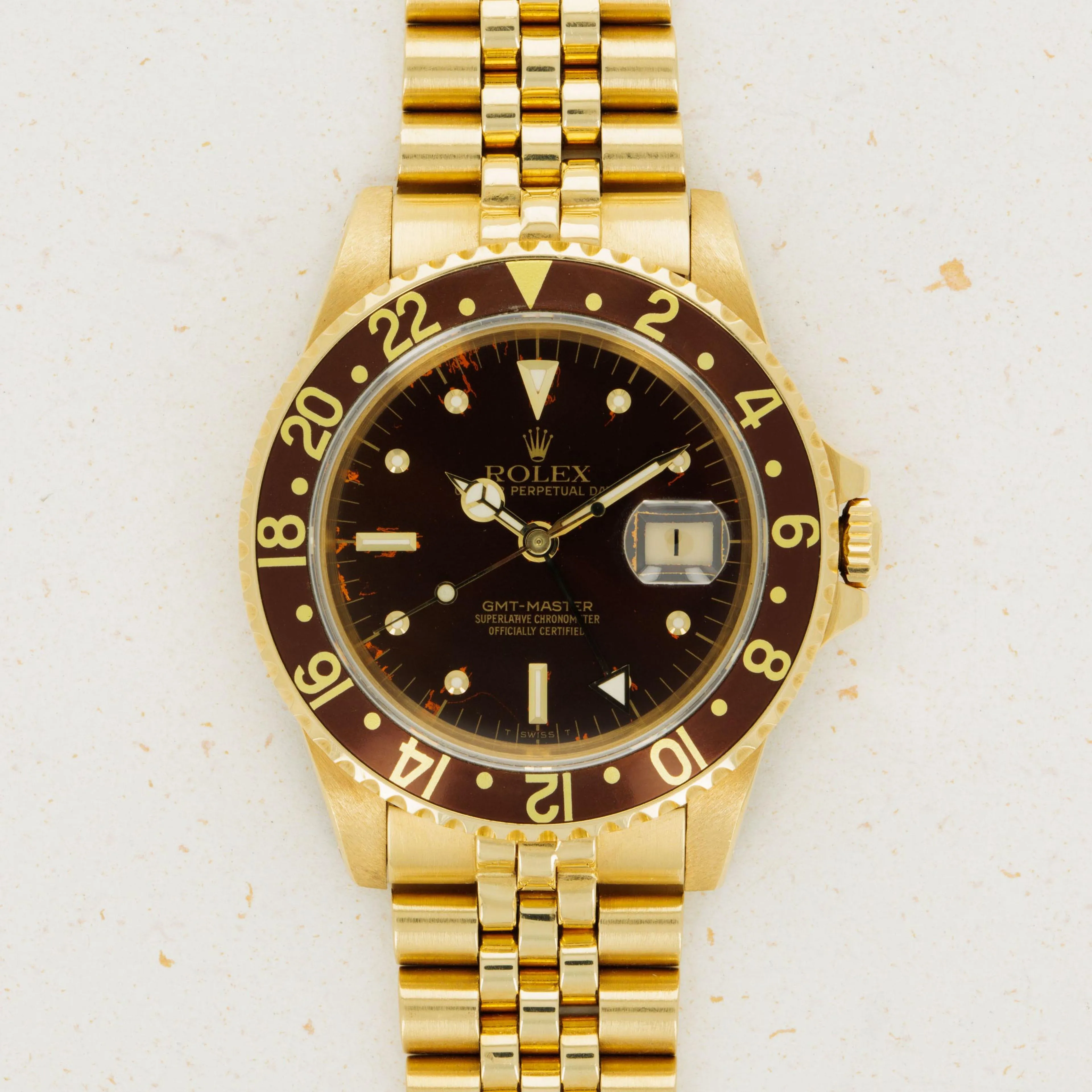 Rolex GMT-Master 16758 40mm Yellow gold Brown