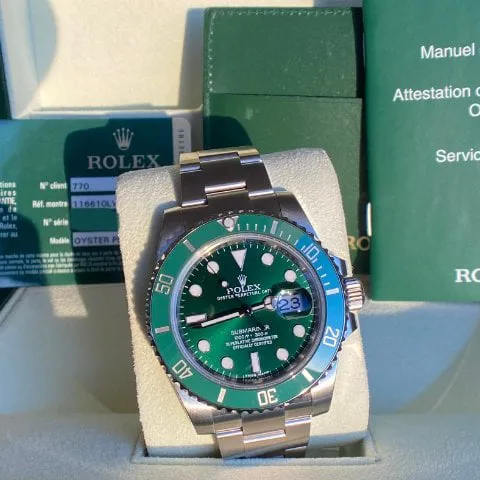 Rolex Submariner 116610LV 40mm Steel Green