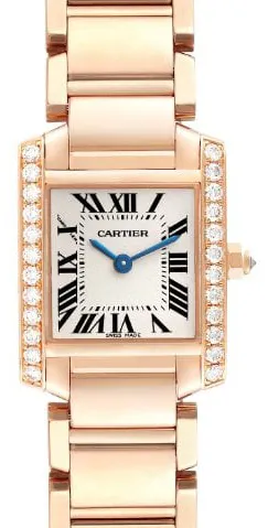 Cartier Tank WJTA0022 25mm Rose gold Silver