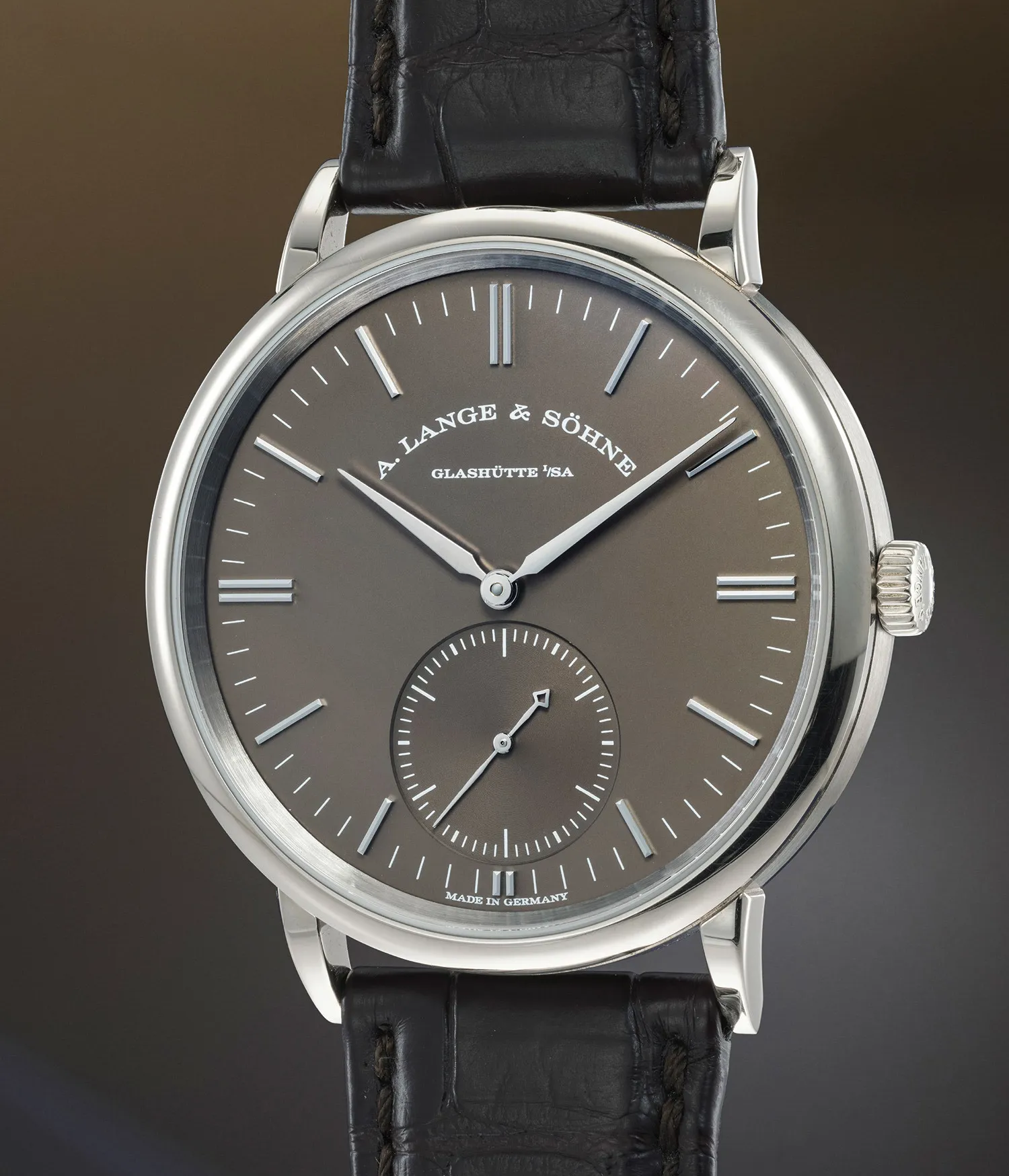 A. Lange & Söhne Saxonia 380.044 38.5mm White gold Brown