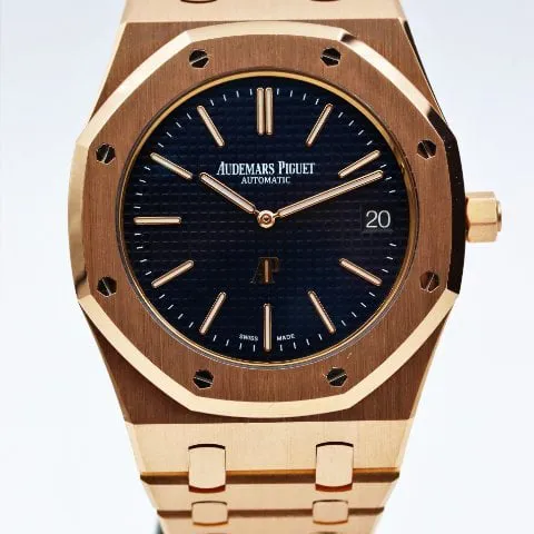 Audemars Piguet Royal Oak 15202OR.OO.1240OR.01 39mm Rose gold Blue