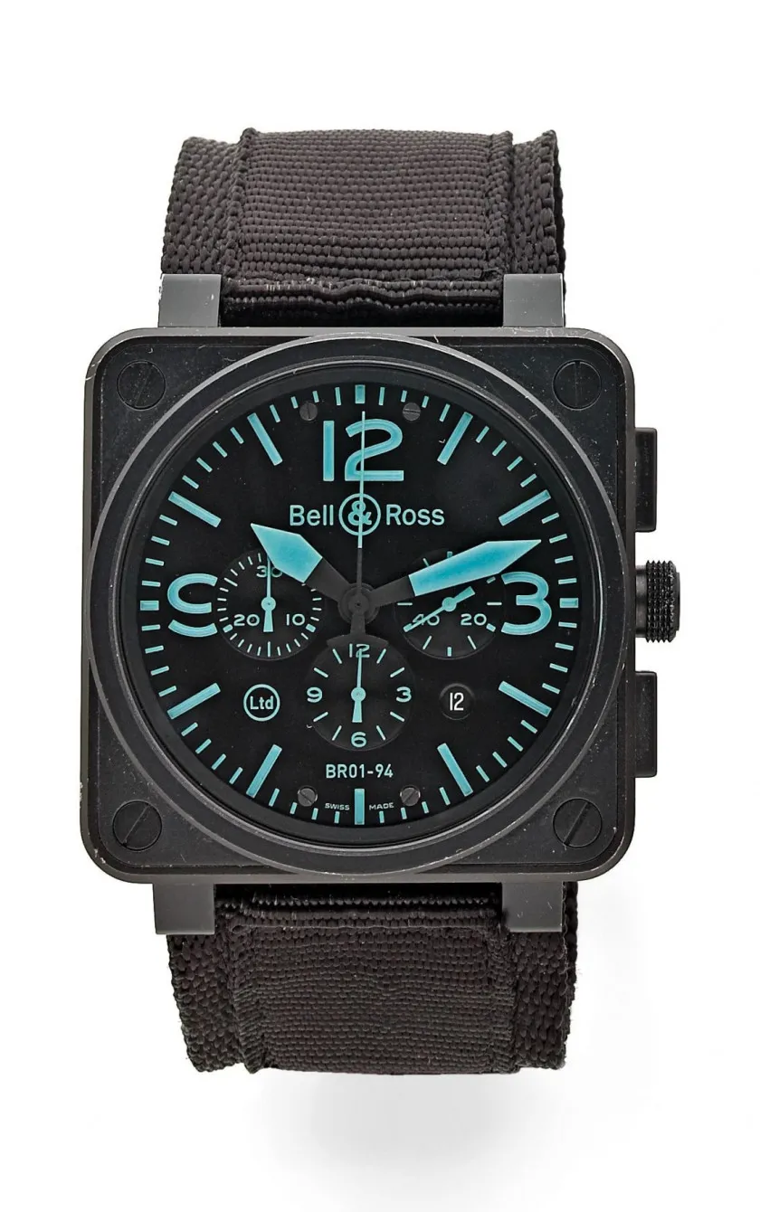 Bell & Ross 46mm Stainless steel Black