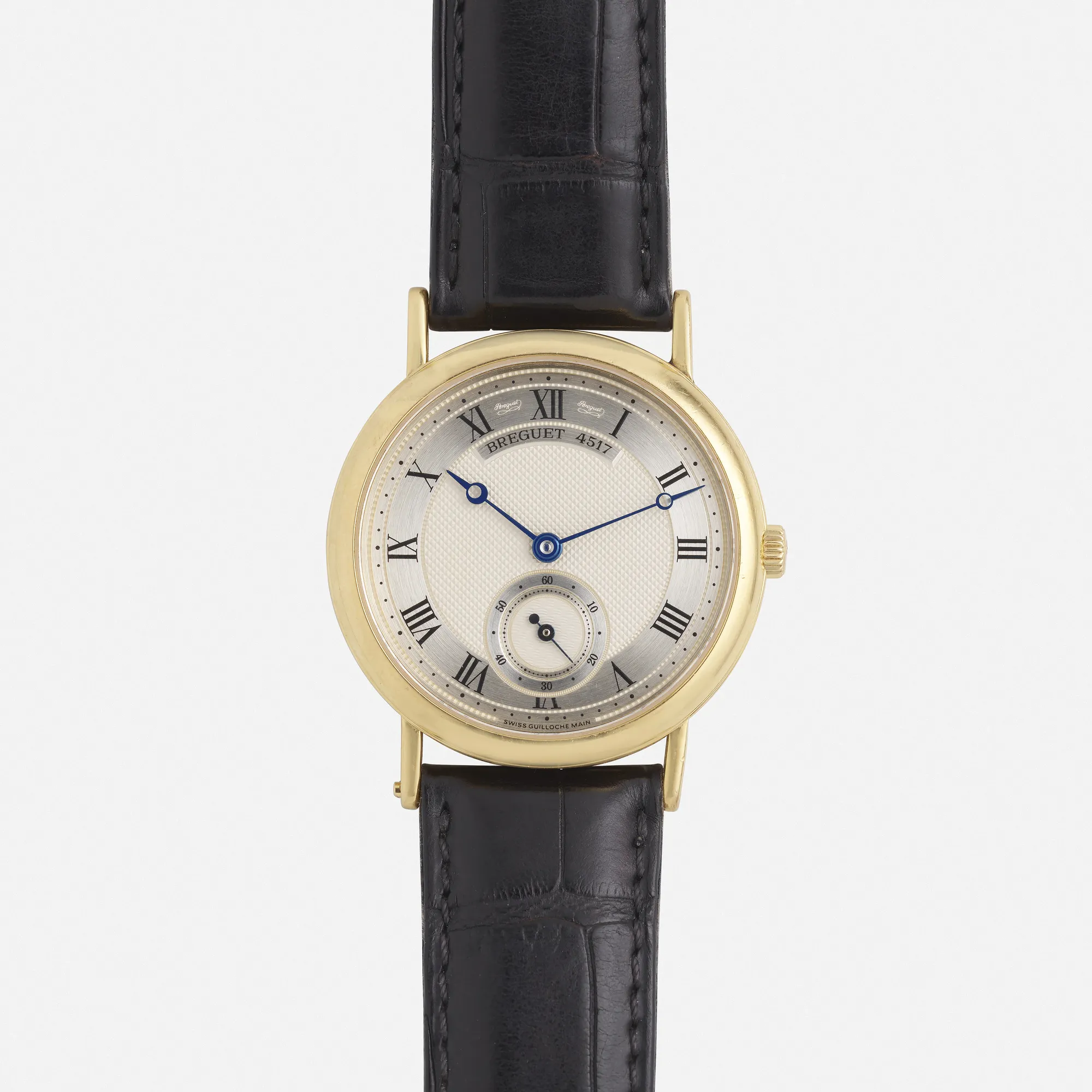 Breguet Classique 3290 32mm Yellow gold toned silvered guilloché