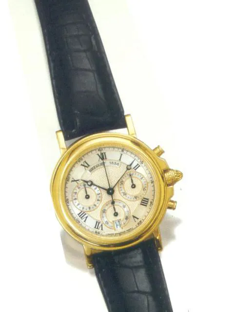 Breguet Marine 3460 36mm Yellow gold Silver