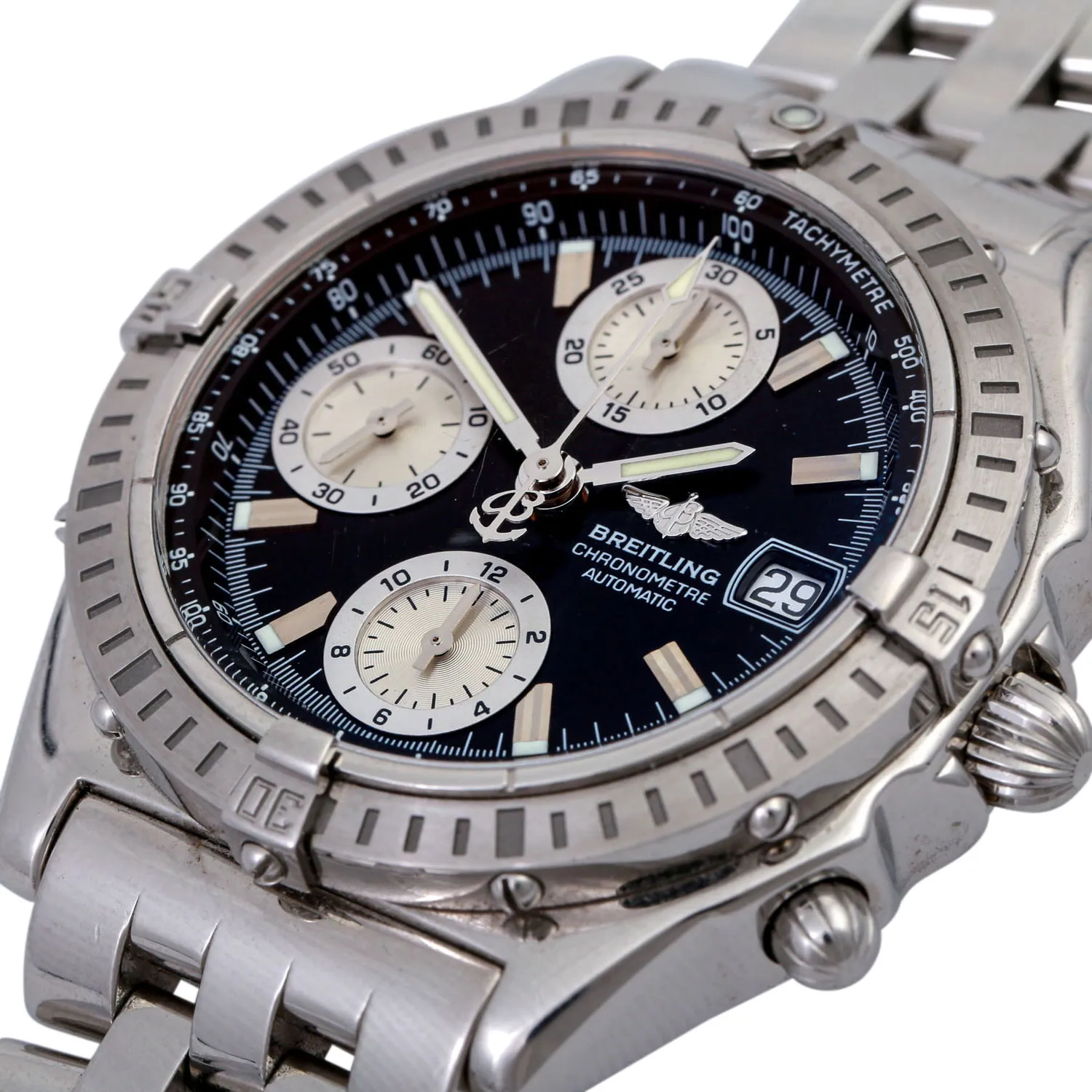 Breitling Chronomat A13352 38mm Stainless steel bi-color black and silver 4