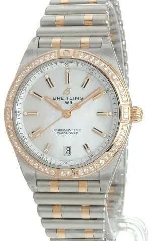 Breitling Chronomat U10380591A2U1 36mm Gold/steel Mother-of-pearl