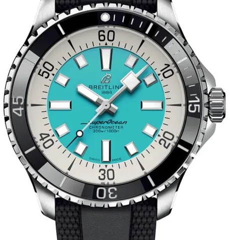 Breitling Superocean A17376211L2S1 44mm Stainless steel Turquoise