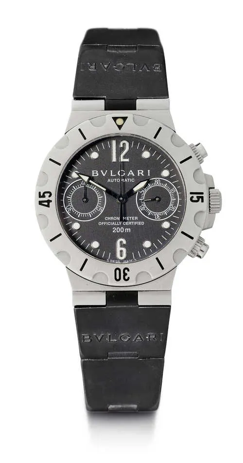 Bulgari SCB38S 38mm Stainless steel Black