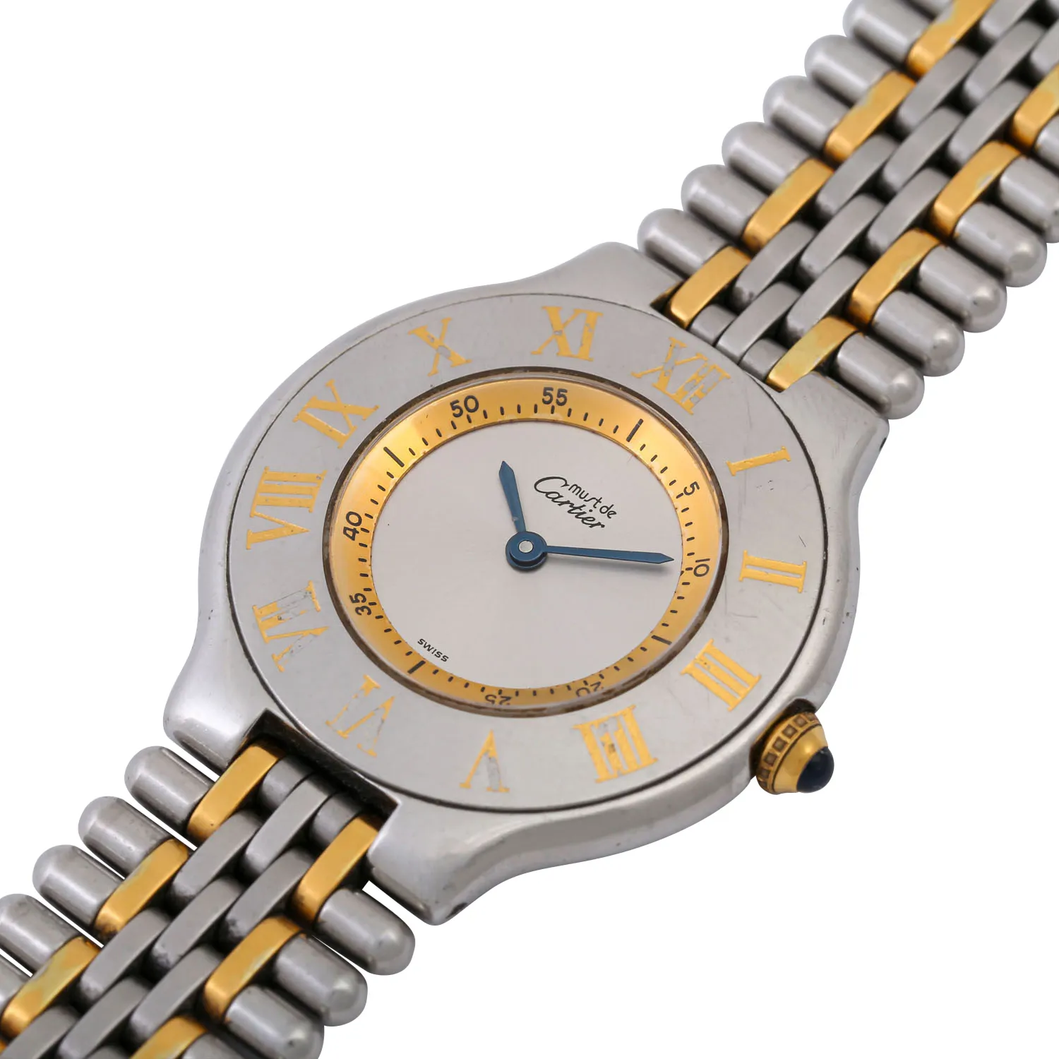 Cartier Must 21 1330 31mm Yellow gold and stainless steel Silver 3