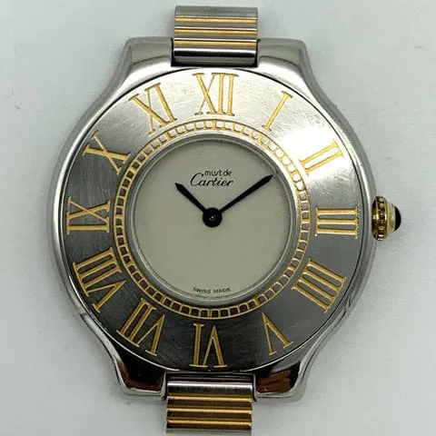 Cartier Must 21 1330 31mm Yellow gold and Stainless steel White