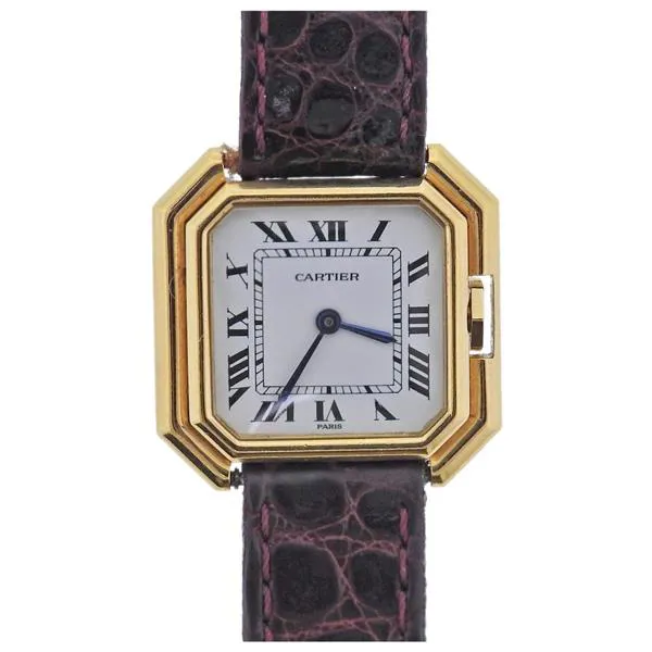 Cartier 78100 24mm Yellow gold White 1