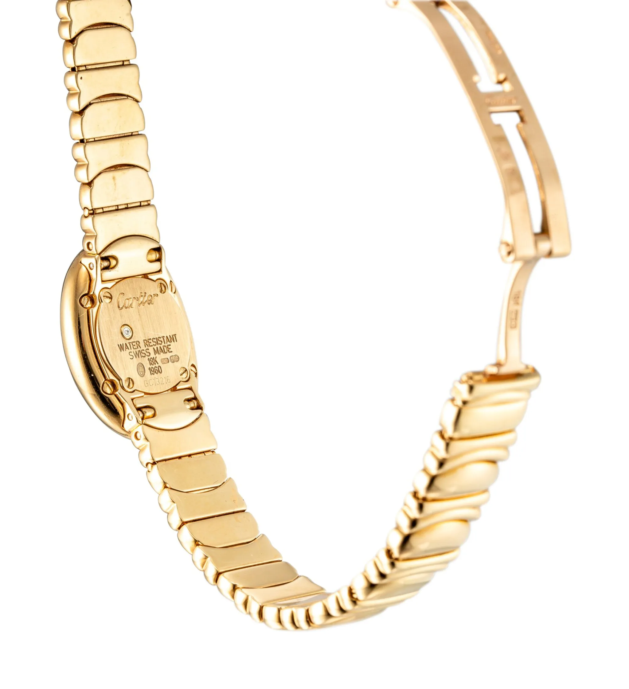 Cartier Baignoire 1960 18mm Yellow gold Silver 2