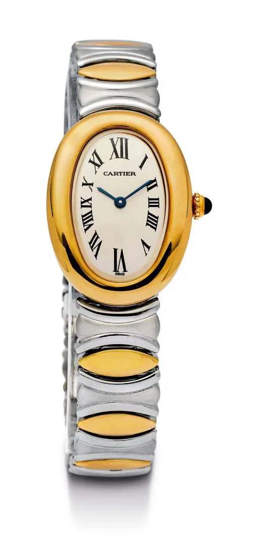 Cartier Baignoire 4336 23mm Yellow gold and Stainless steel Silver