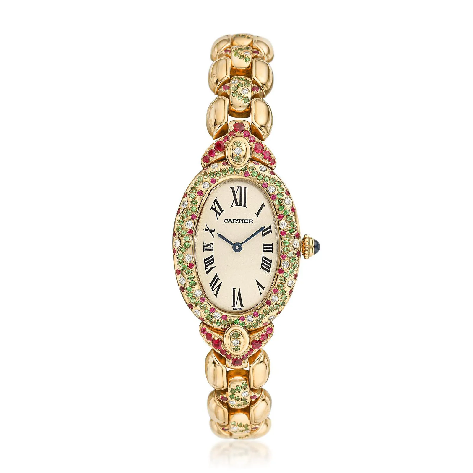 Cartier Baignoire 8057912 22.5mm Yellow gold White