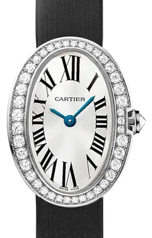 Cartier Baignoire wb520027 25.5mm White gold Silver