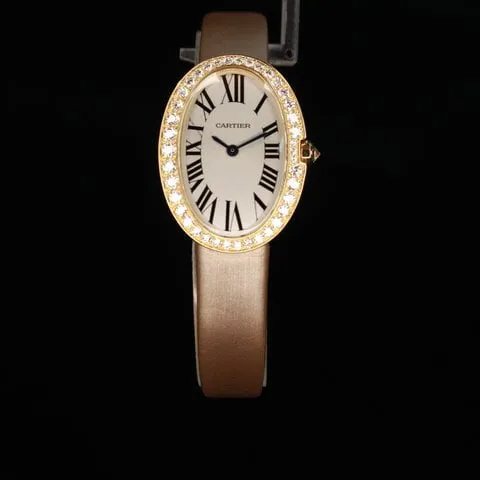 Cartier Baignoire wb520028 25.5mm Rose gold Silver